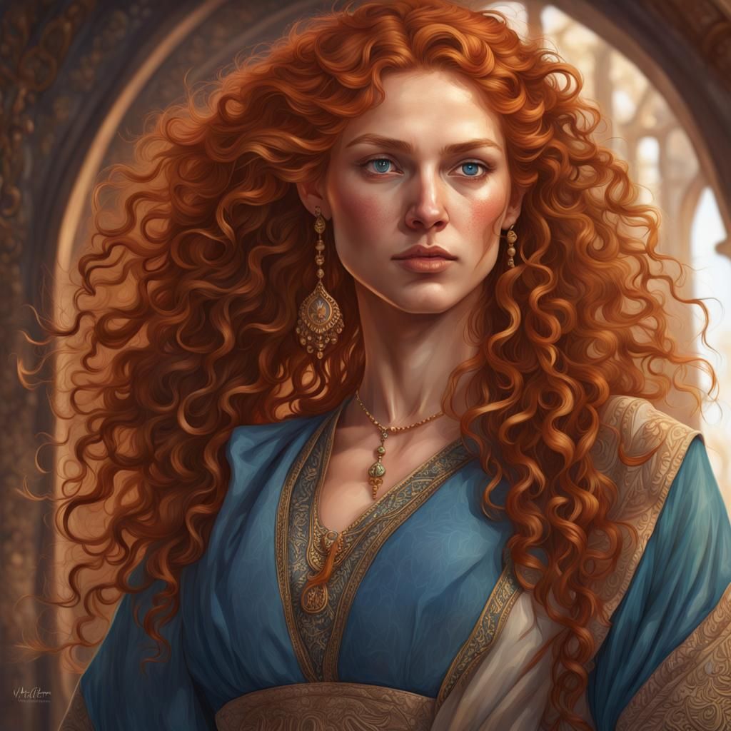 Ottoman Sultan Woman Portrait in Detailed Digital Art