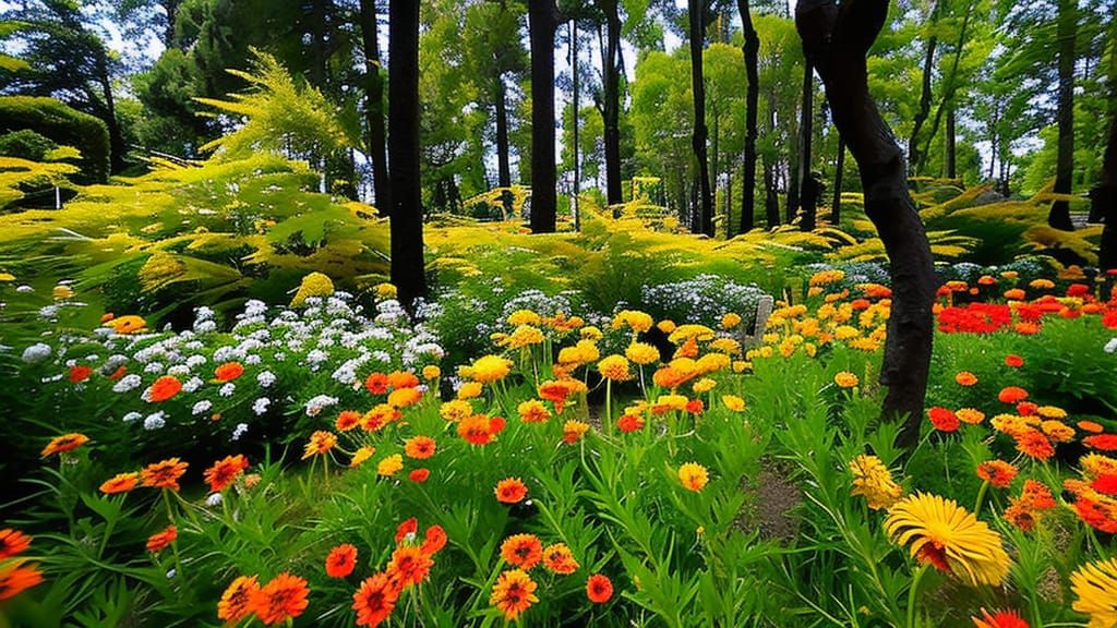 Botanical Arboretum in Hyperrealistic Nature Photography Sty...