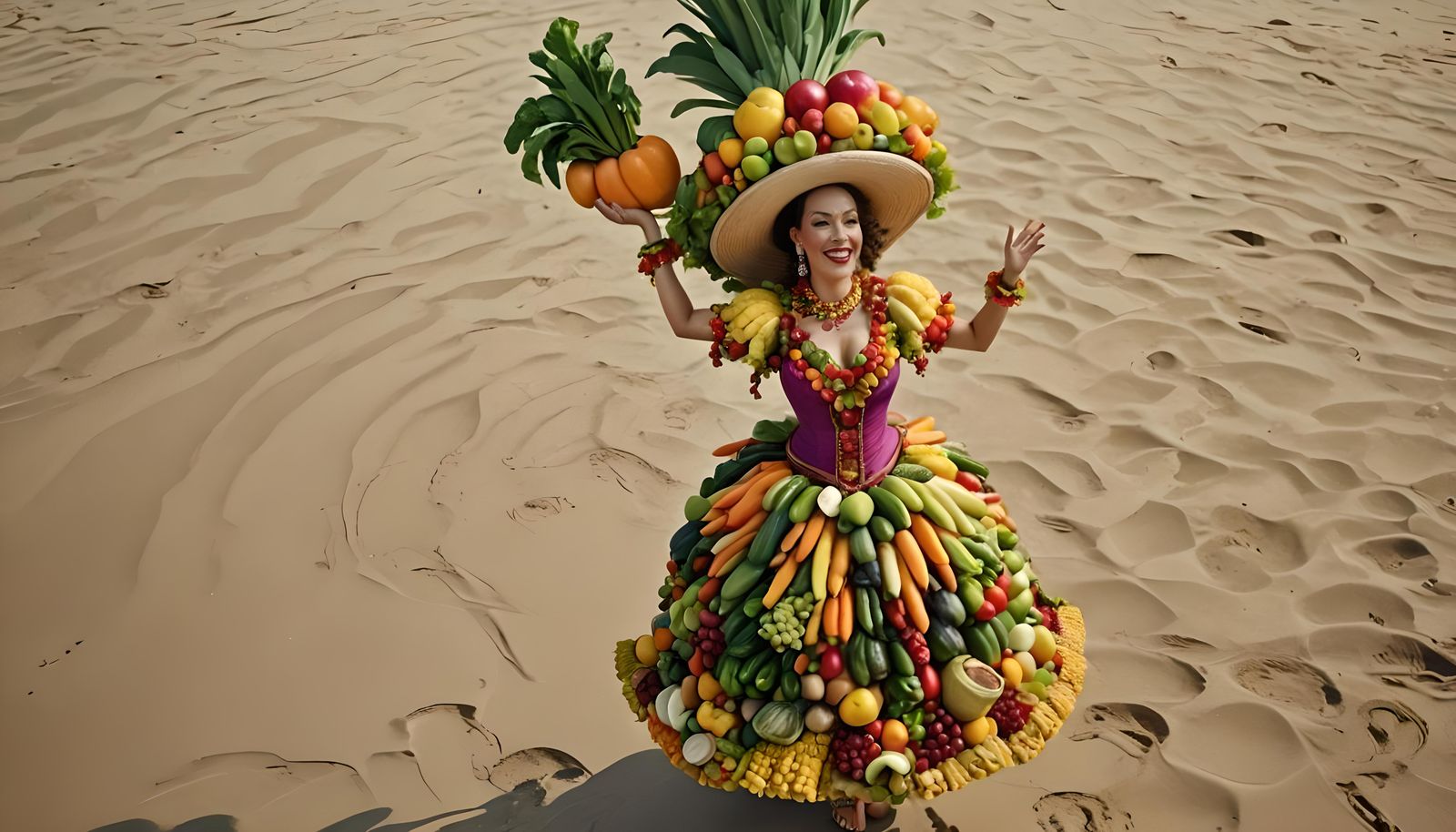 Carmen Miranda's Fruit and Vegetable Fantasy