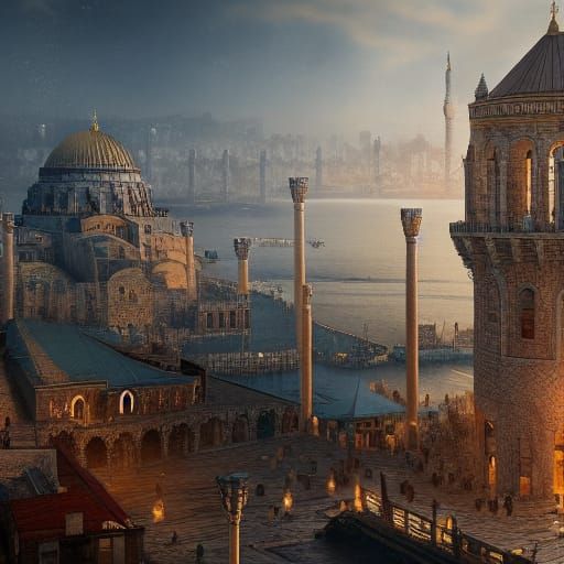 The Fall of Constantinople: Detailed Matte Painting