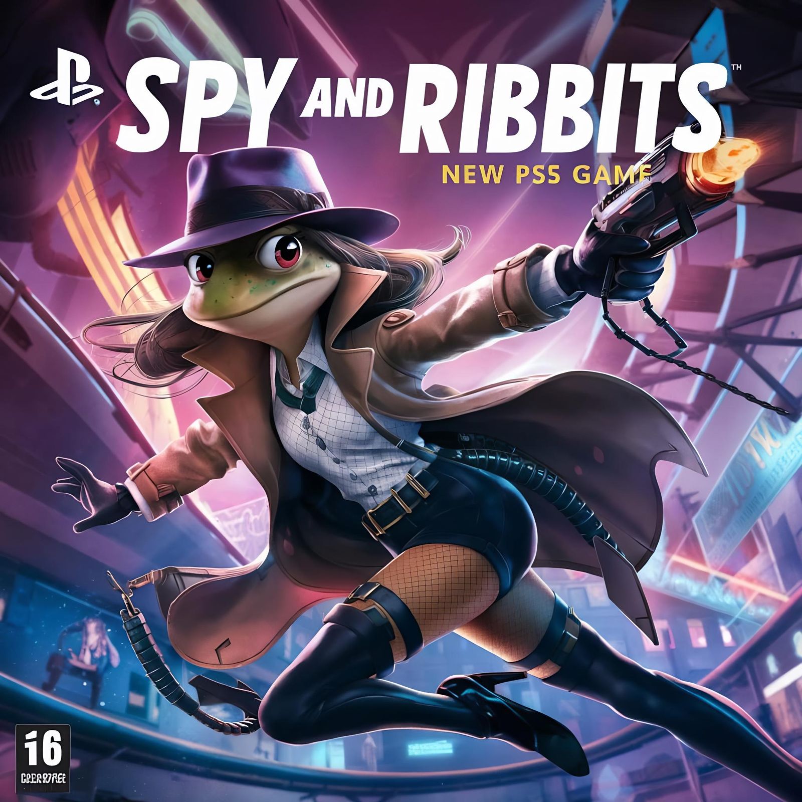 Frog Spy Girl Leaps into Action in Futuristic City