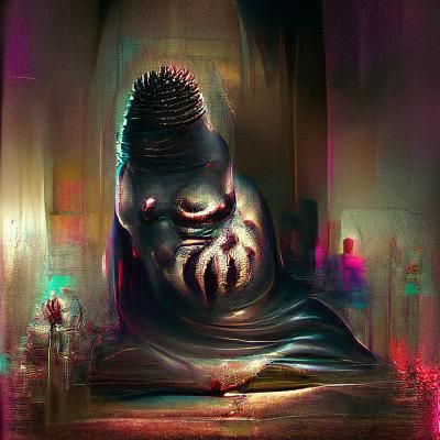 Sinister Buddha in Style of Greg Rutkowski