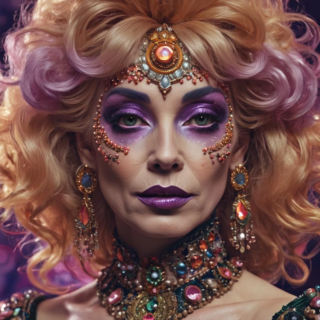 Barbarella Reimagined: An Elderly Transvestite Film Still