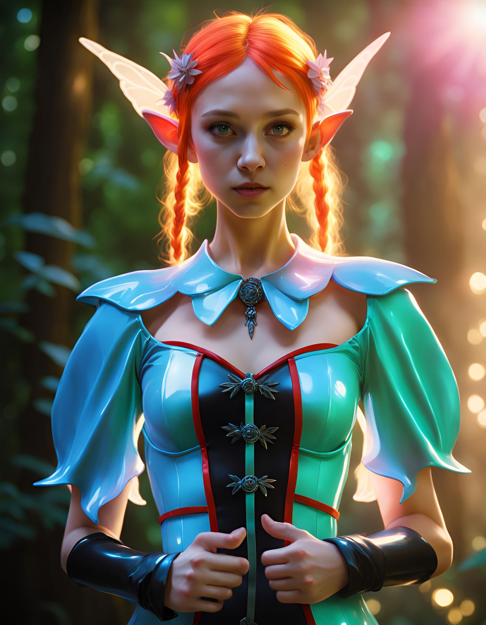 Fairy Elf in Latex: Studio Ghibli Fantasy