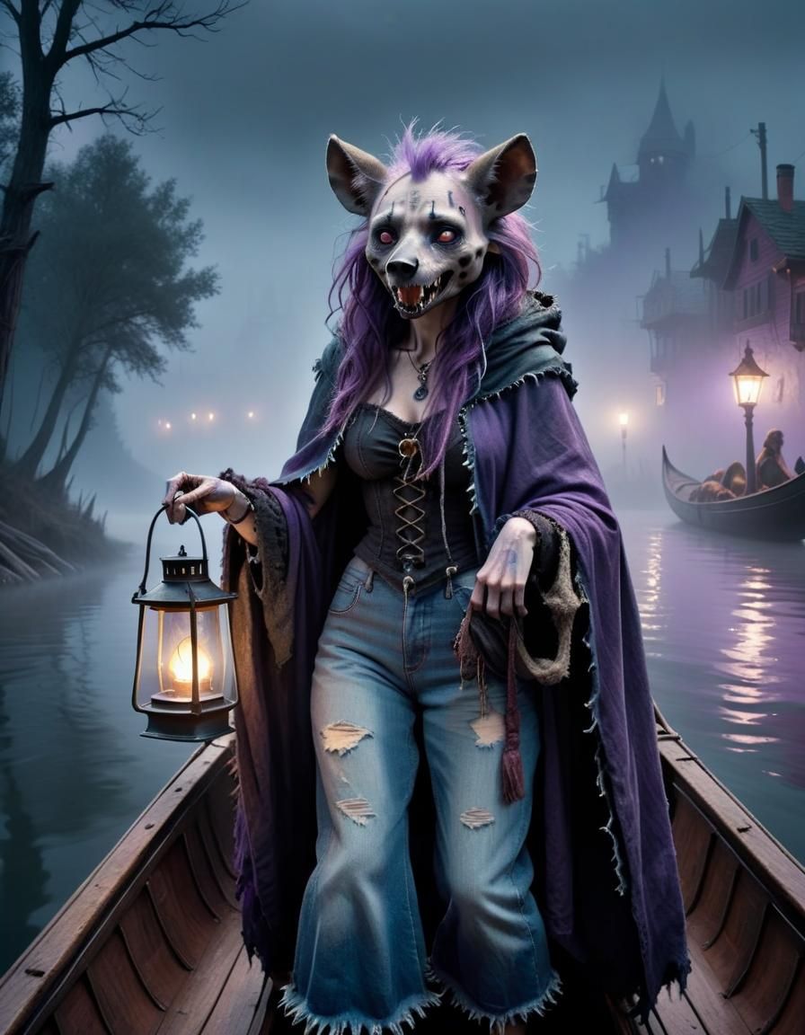 Charon and Furry Hyena on the Styx