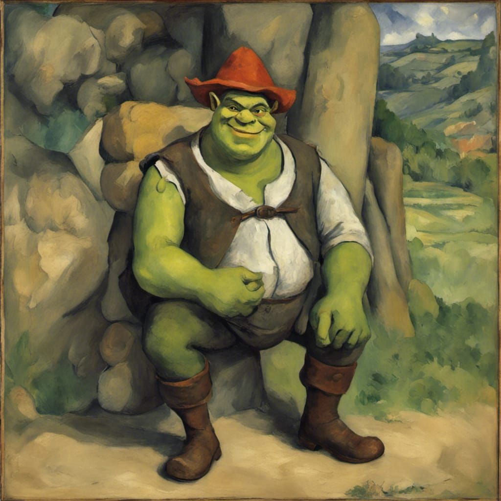 Shrek as Post-Impressionist Painting