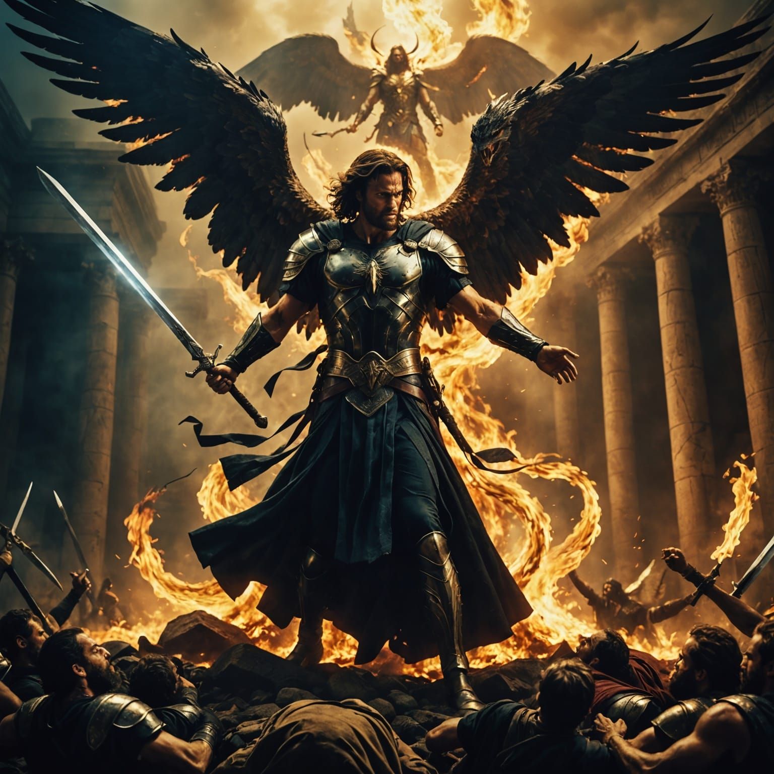 Epic Battle of Faith in Cinematic Style