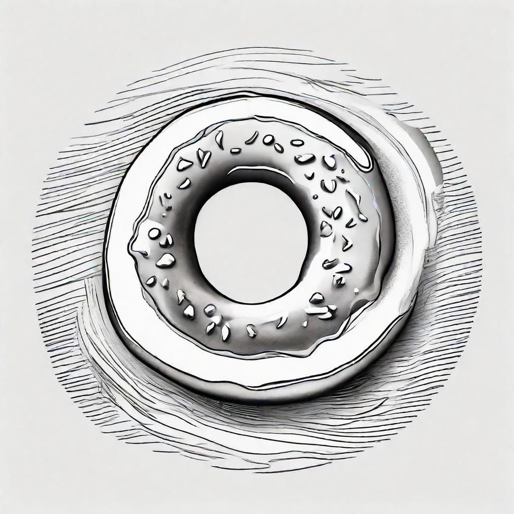 Hamster on Donut Float Coloring Page