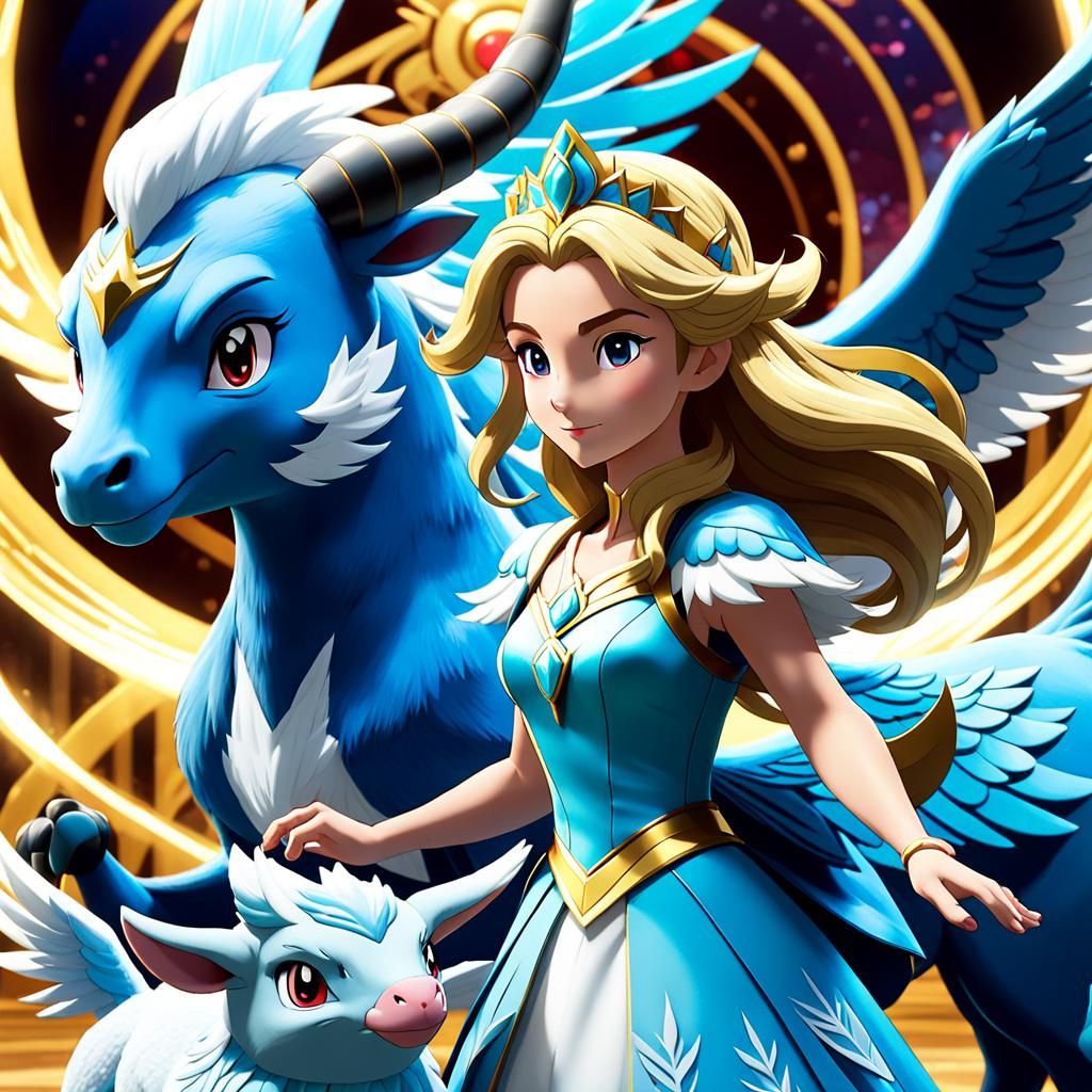 Belle and Elsa in Pokémon Stadium