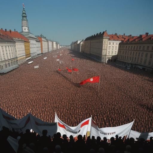 Solidarność Protest Street Photography, Documentary Style