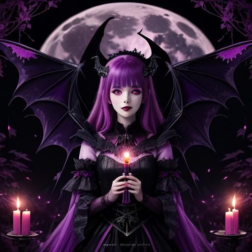Enchanting Vampire in Magical Forest Illustration