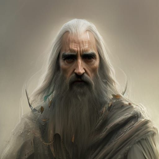 Saruman Portrait: Hyperdetailed Digital Art