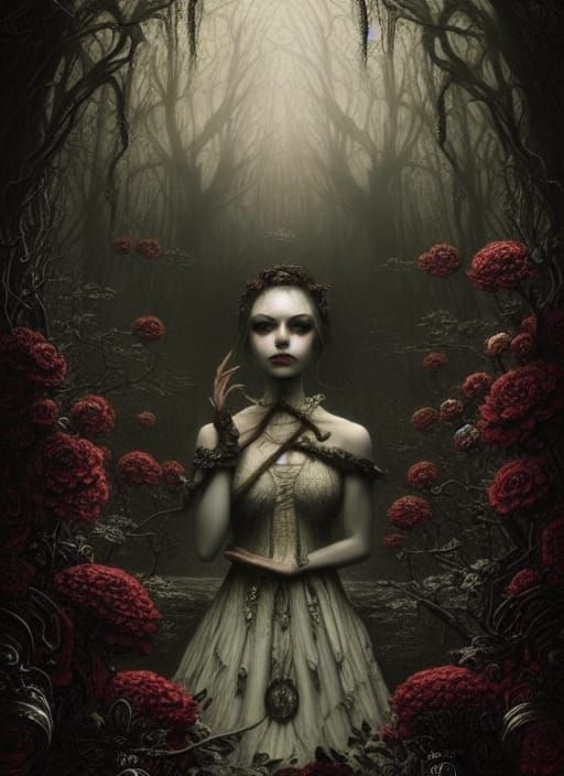 Ornate Dark Fantasy Portrait in 8k Detail