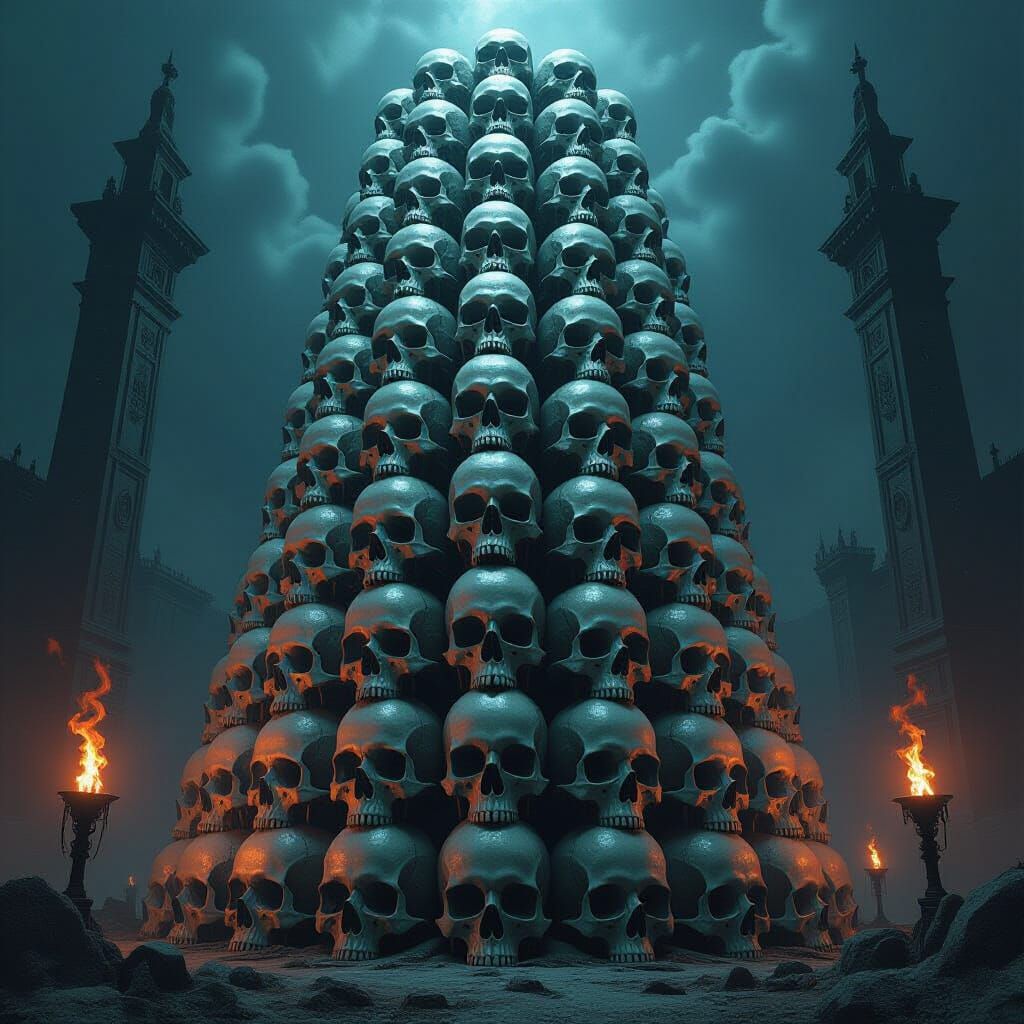Gothic Skulls Tower of Dread and Ancient Power