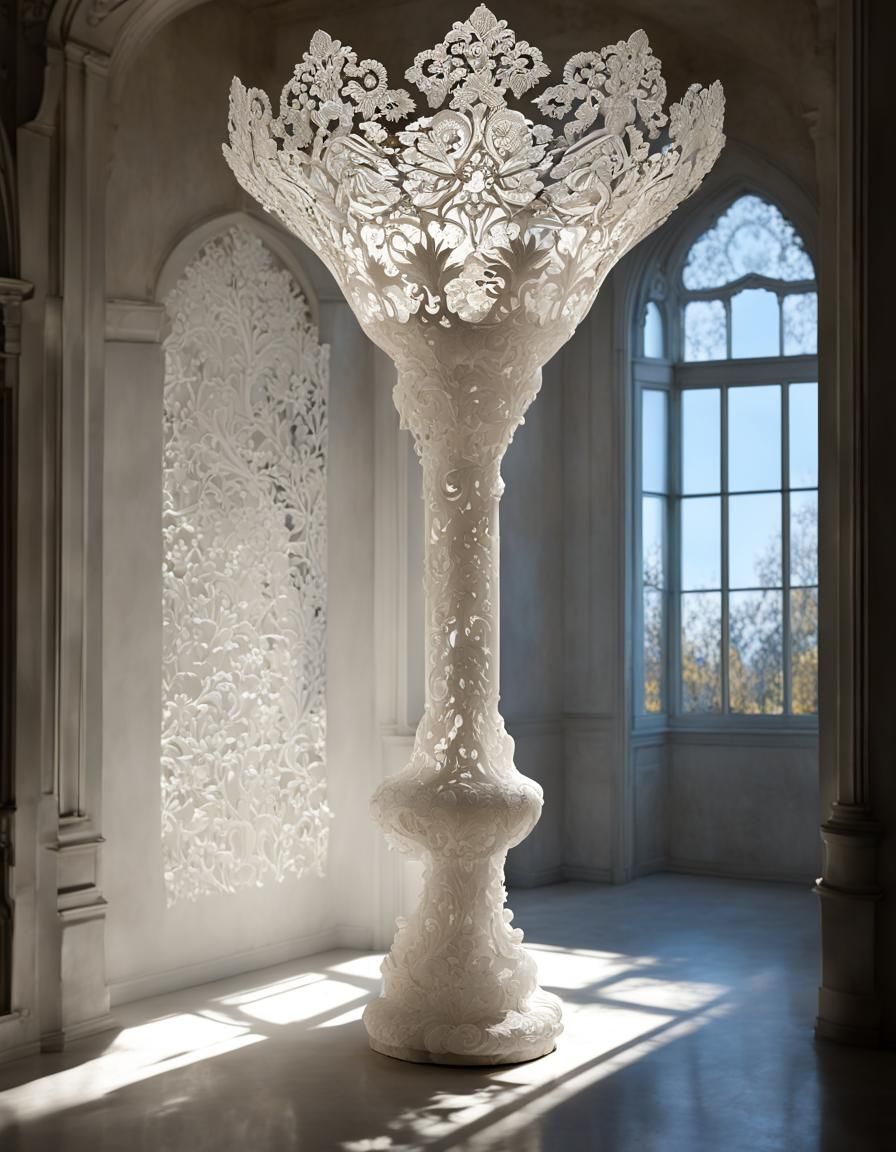 Fairytale Lace Floor Lamp in Mansion Setting