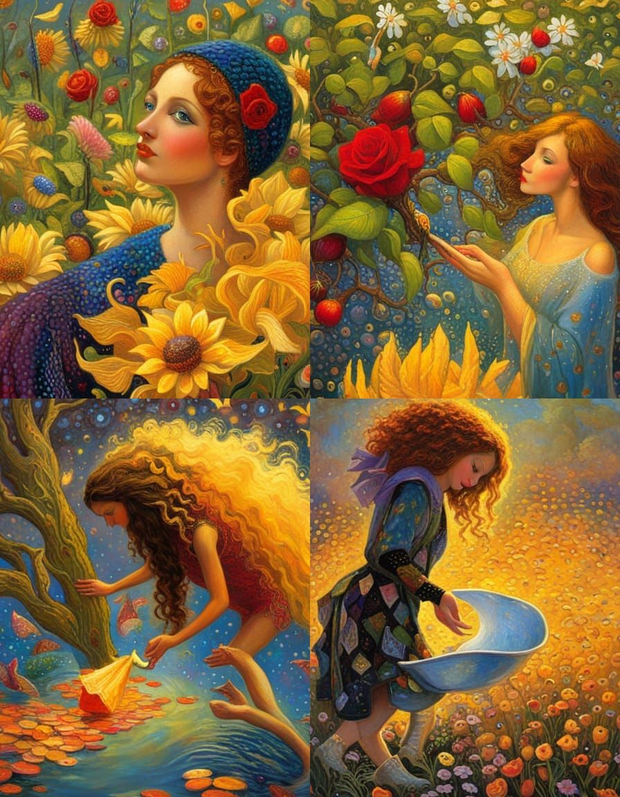 Whimsical Scene in Modern Impressionist Style