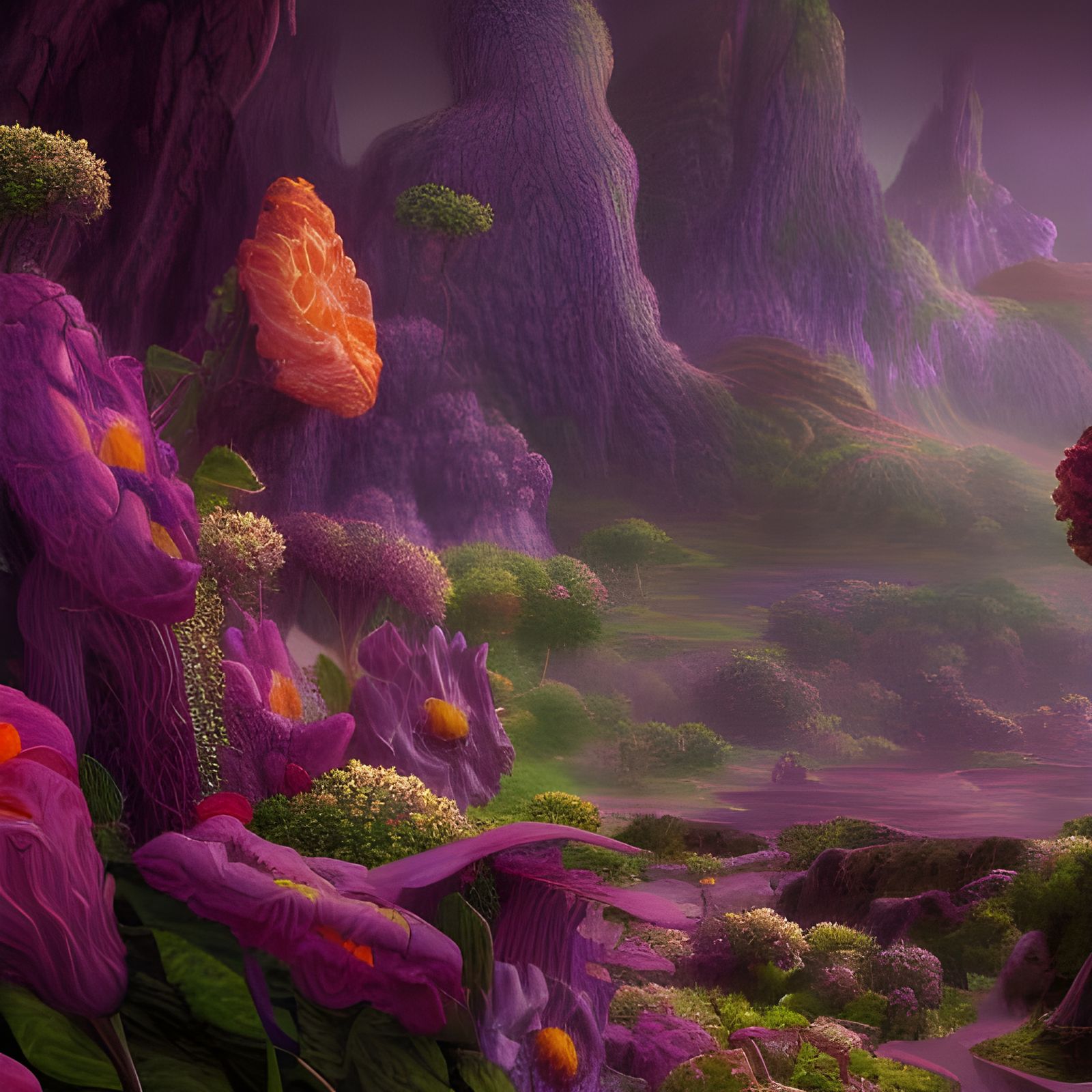 Fantastical Cubensis Concept Art in Deep Color