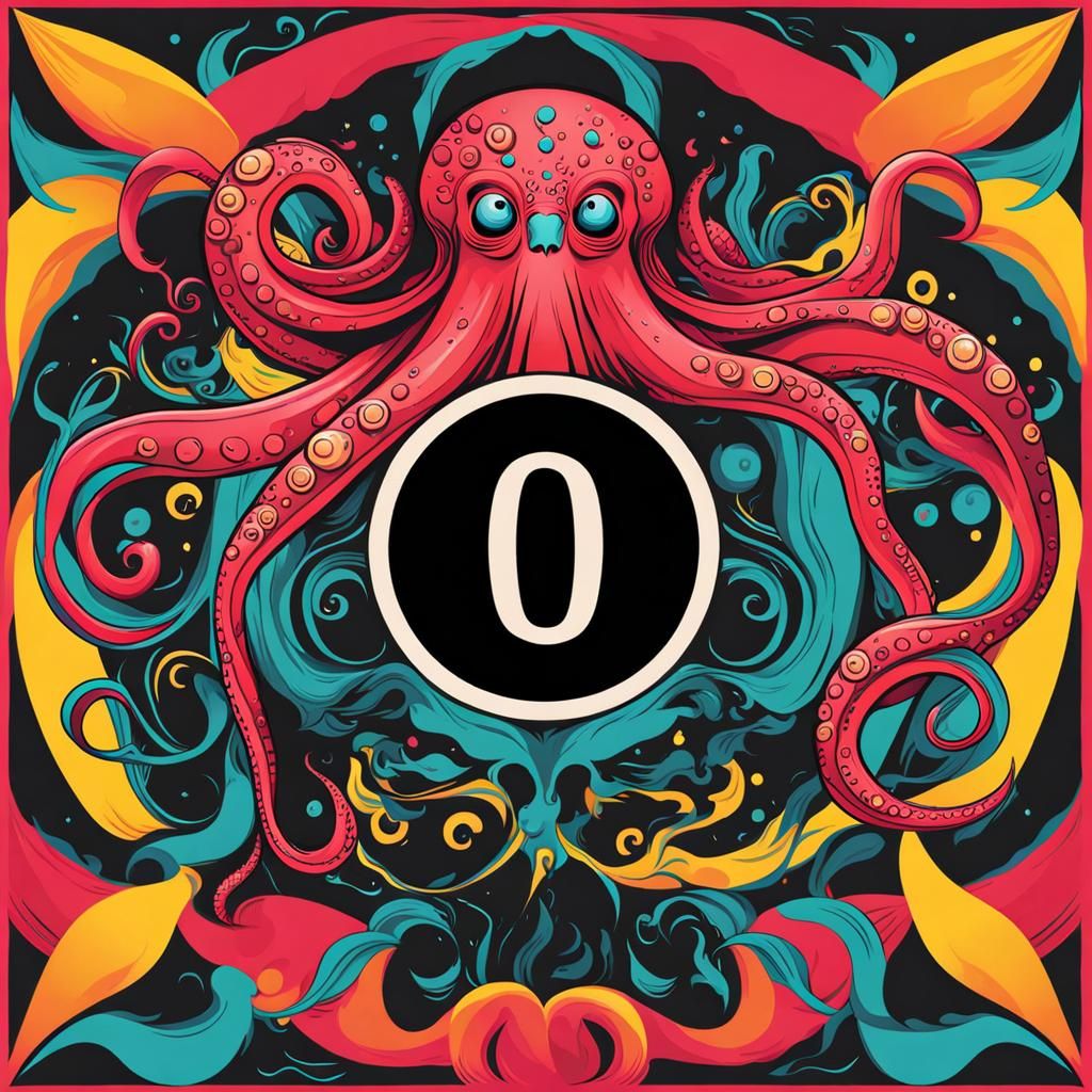 Octopus Letter O Minimalist Poster Art