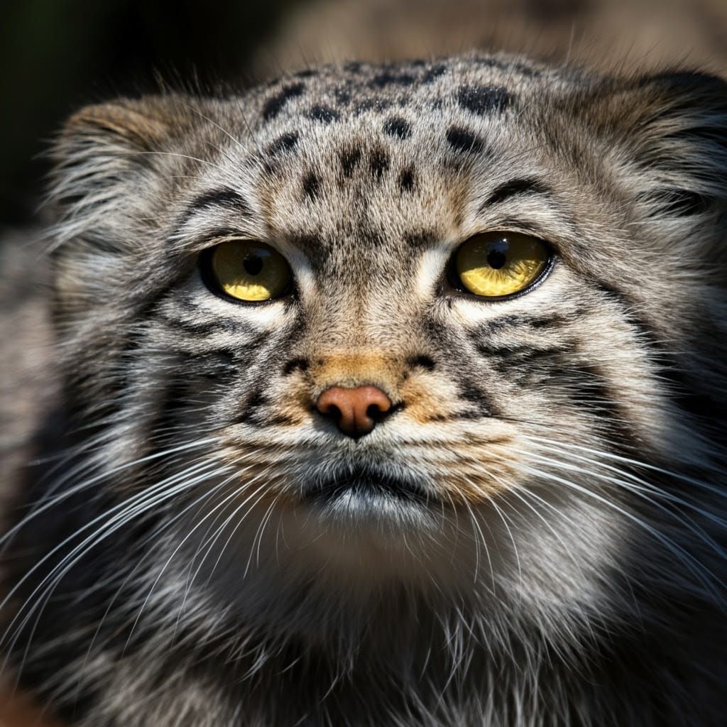 A Grumpy Pallas's Cat in Extreme Macro