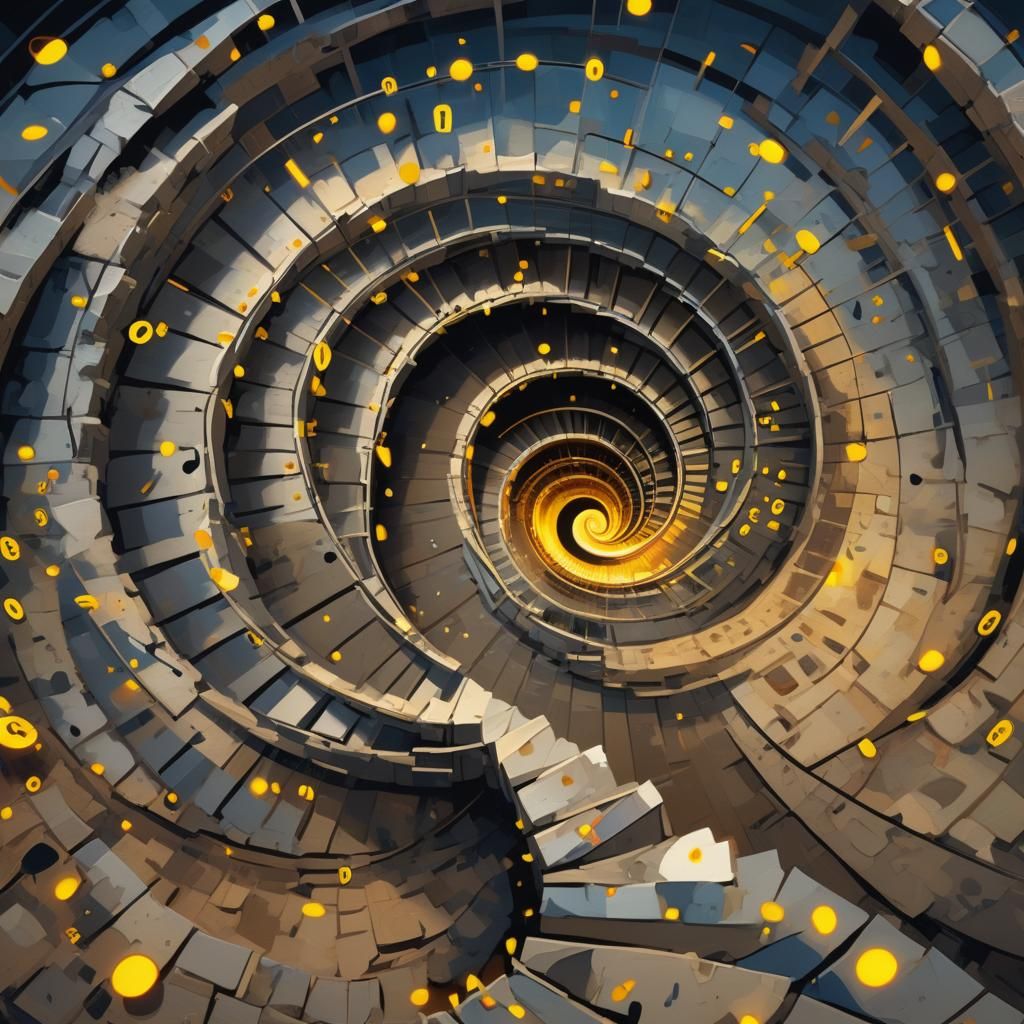 Numerical Abyss with Cyberpunk Hues