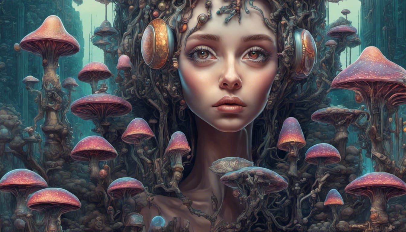 In the mushroom town