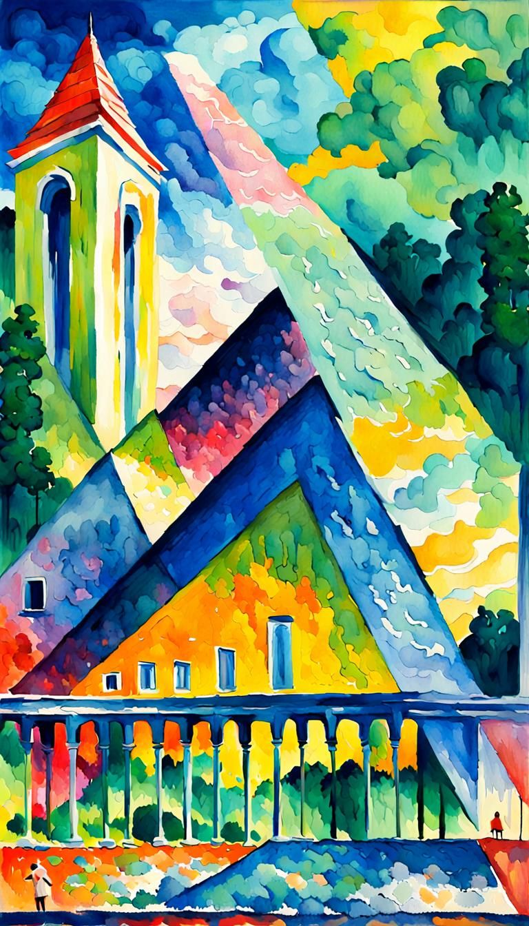 Impressionist Gouache Masterpiece in Watercolor Style