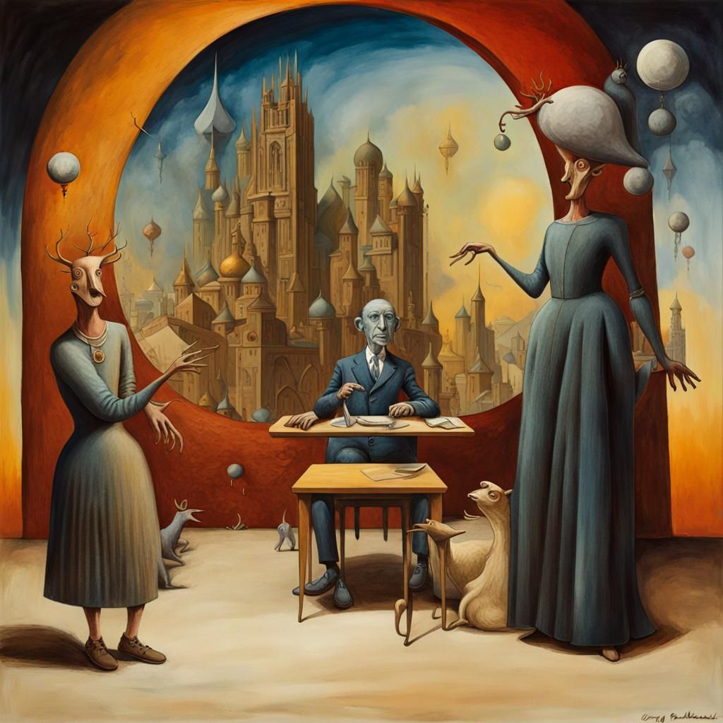 Surreal Dreamscape in Magical Realism Style