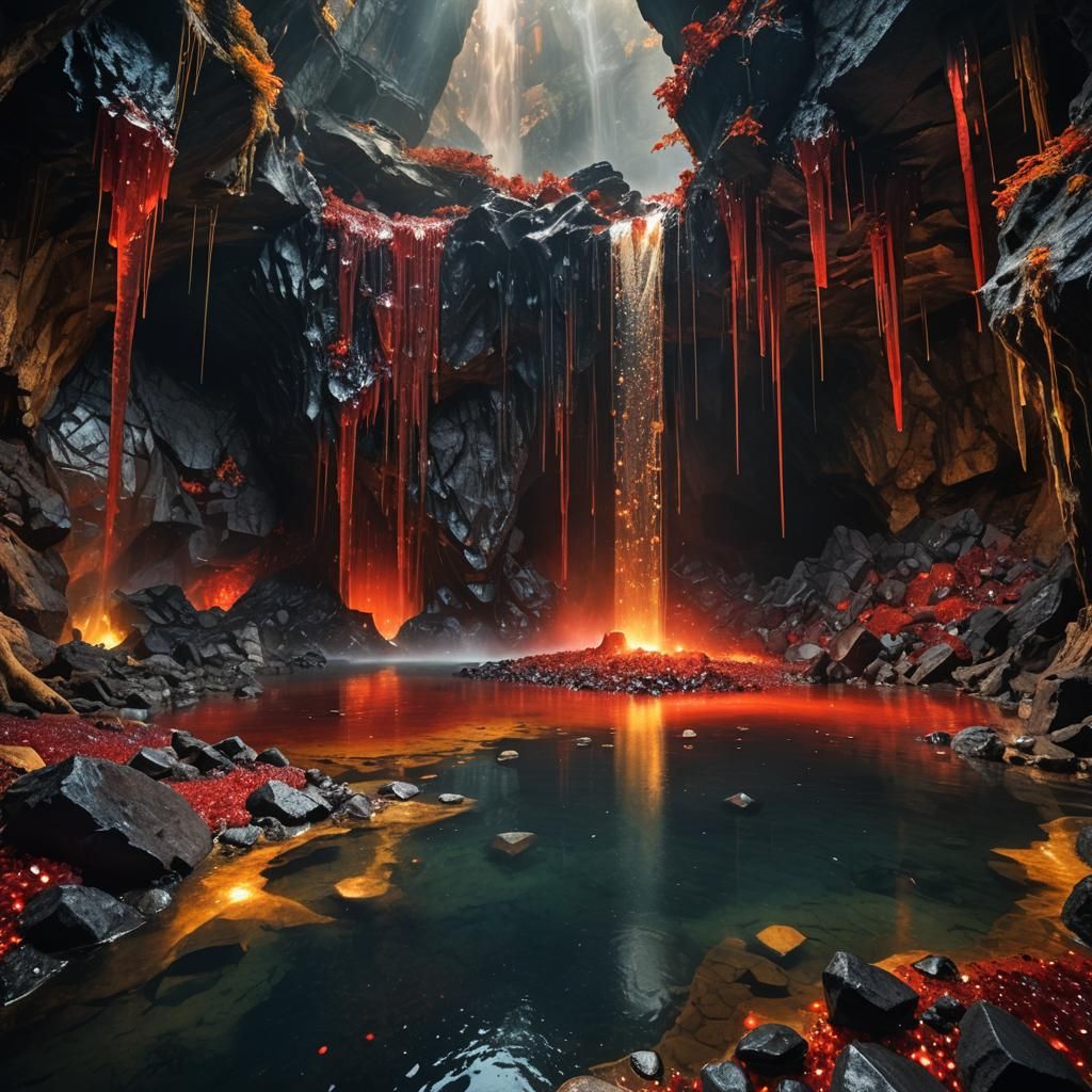 Breathtaking Crystal Cave in Cinematic Fantasy Style