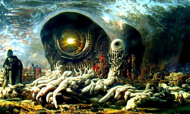 Eldritch God Pours into Human: Biopunk Cyberpunk Horror