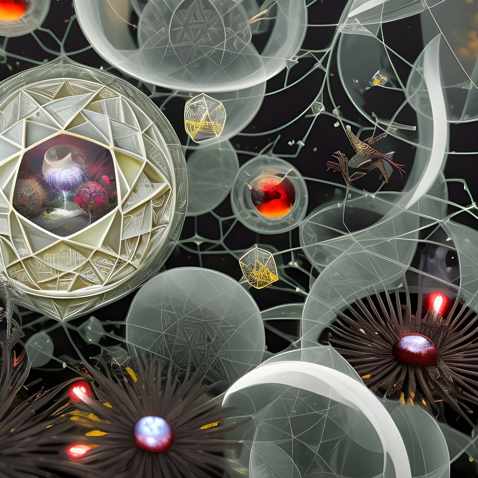 Mad Scientist with Power Fields in Basquiat Style