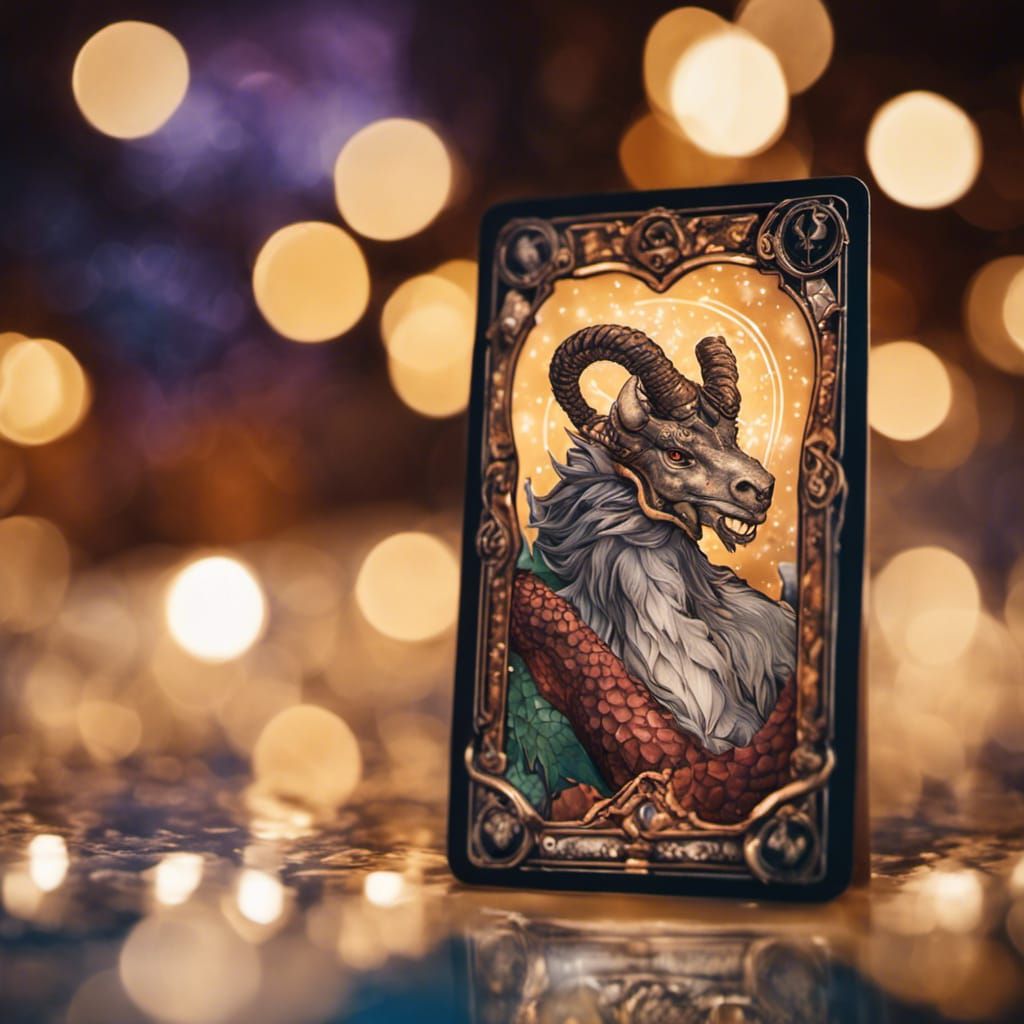 Zodiac Sign Aries Dragon Tarot Card