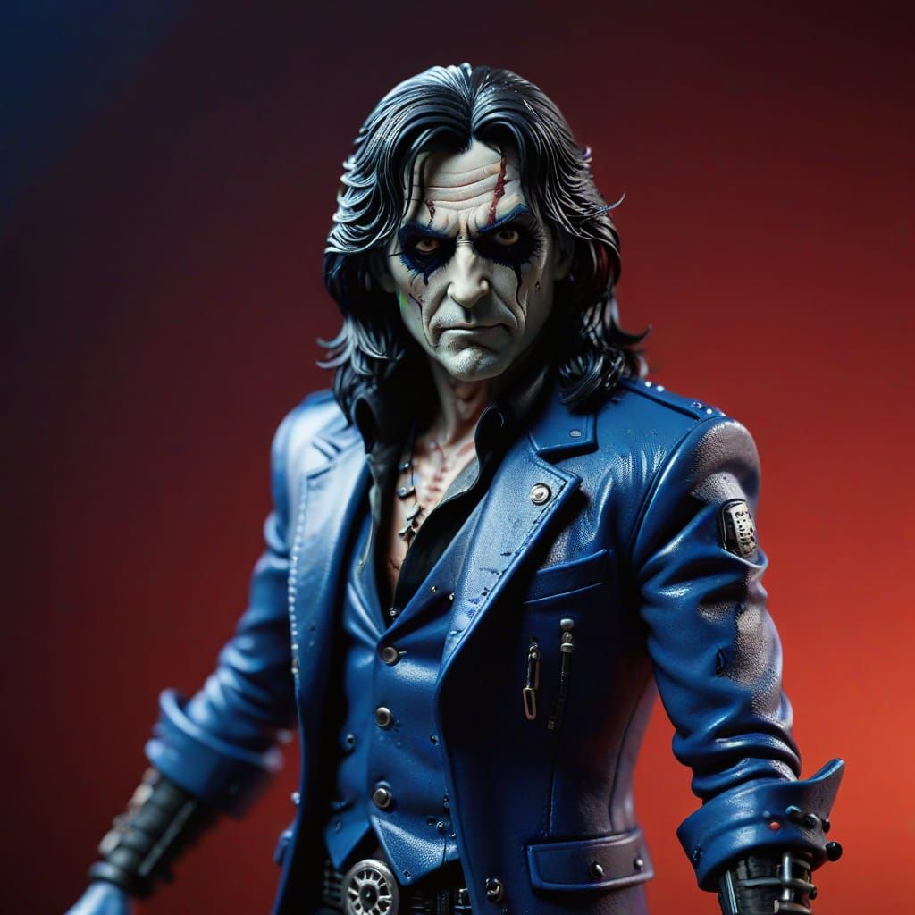 Ultra-Detailed Alice Cooper Action Figure Toy with Buildable...