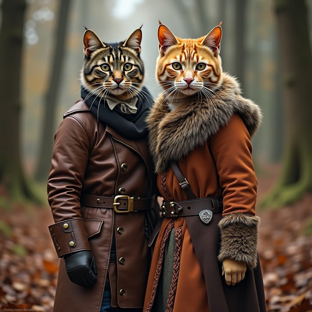 Warrior Cats in Copper and Leather