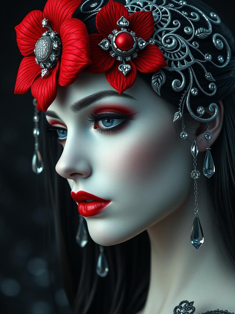 Ethereal Woman Portrait in Detailed 3D Digital Art