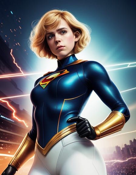 Power Girl Kara Zor-L, Kryptonian Superheroine in Iconic Com...