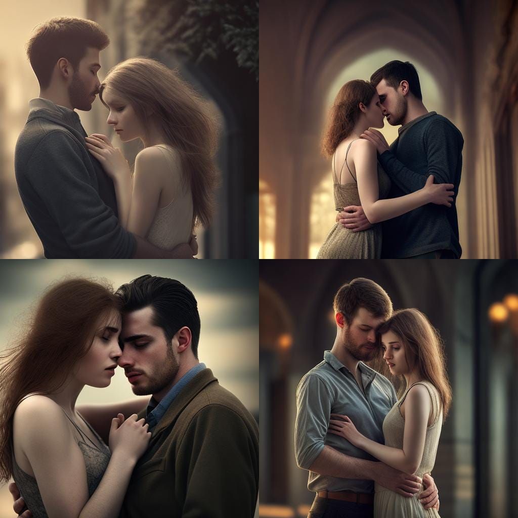 Loving Couple in Hyperrealistic Cinematic Portrait