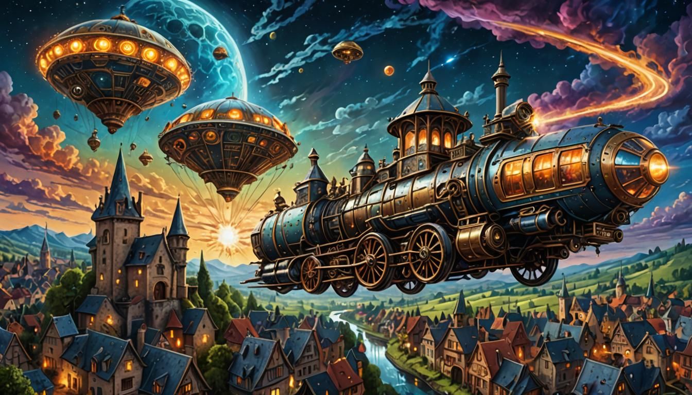 "Taking a ride on a haunted cosmic train"