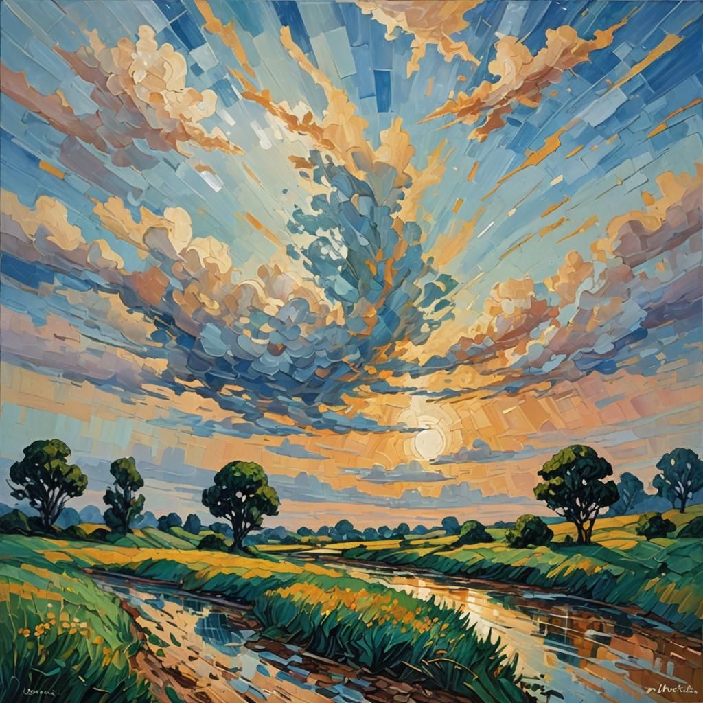 Expressionist Oil Painting: Hope Returns Unwavering