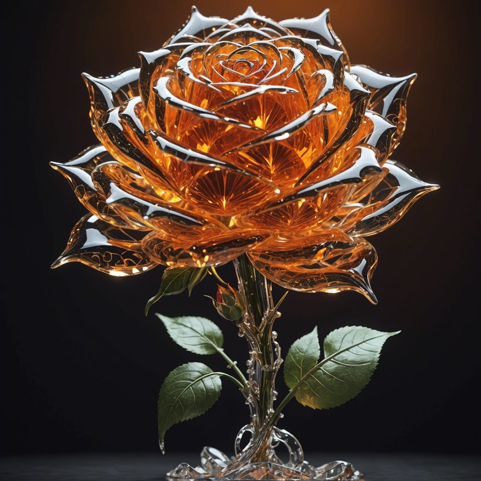 Epic Crystal Rose: Sci-Fi Concept Art