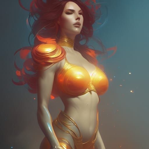 Beautiful Woman in Universe, Hyperdetailed Digital Art