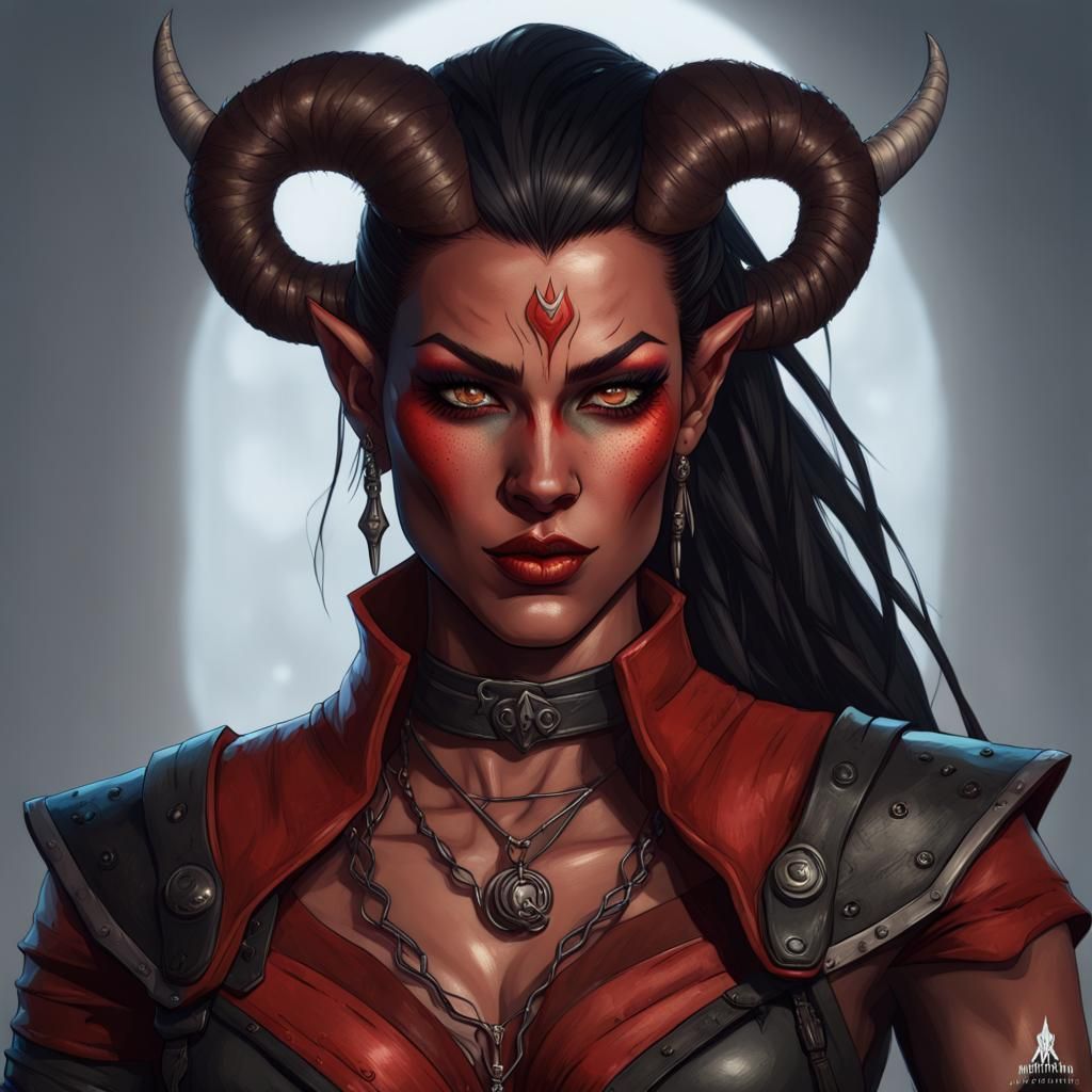 Tiefling Assassin Character Art in 8K Resolution