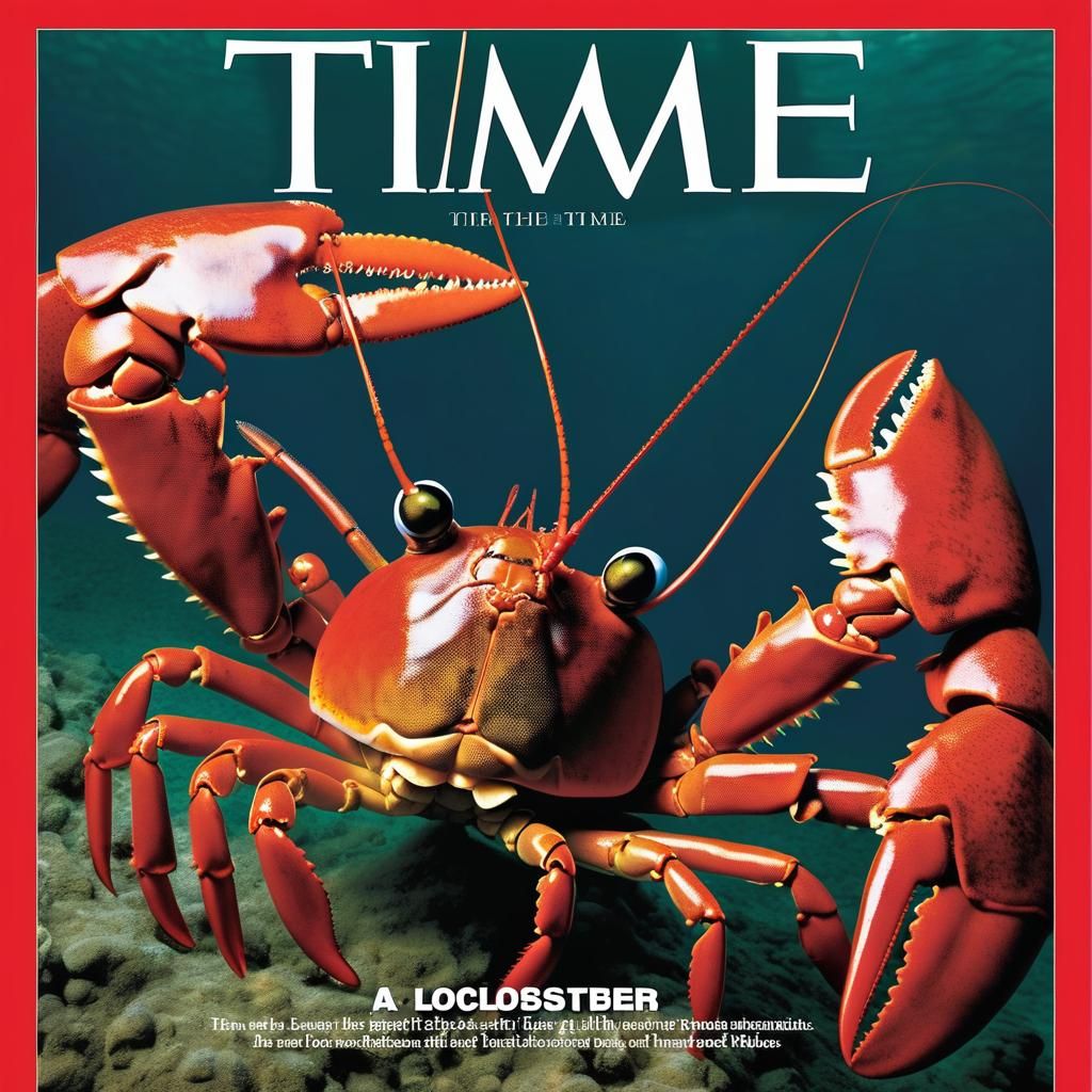 A lobster in the cover of Time magazine