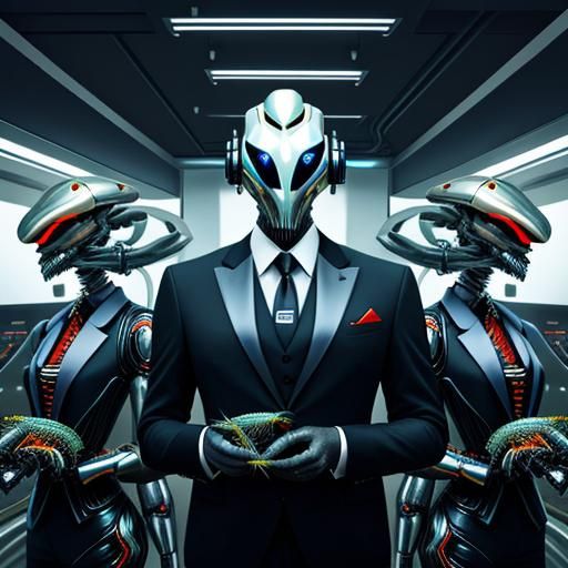 Mechanical Cricket Corporate Boss in Pop Surrealism Style