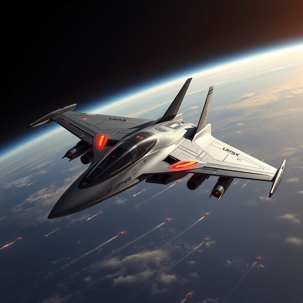 Futuristic Space Fighter Plane