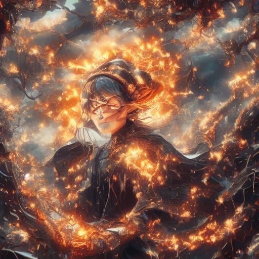 Gothic Anime Girl by Bone Christmas Tree