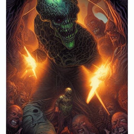 Ooze of Darkness in Comic Book Art Style