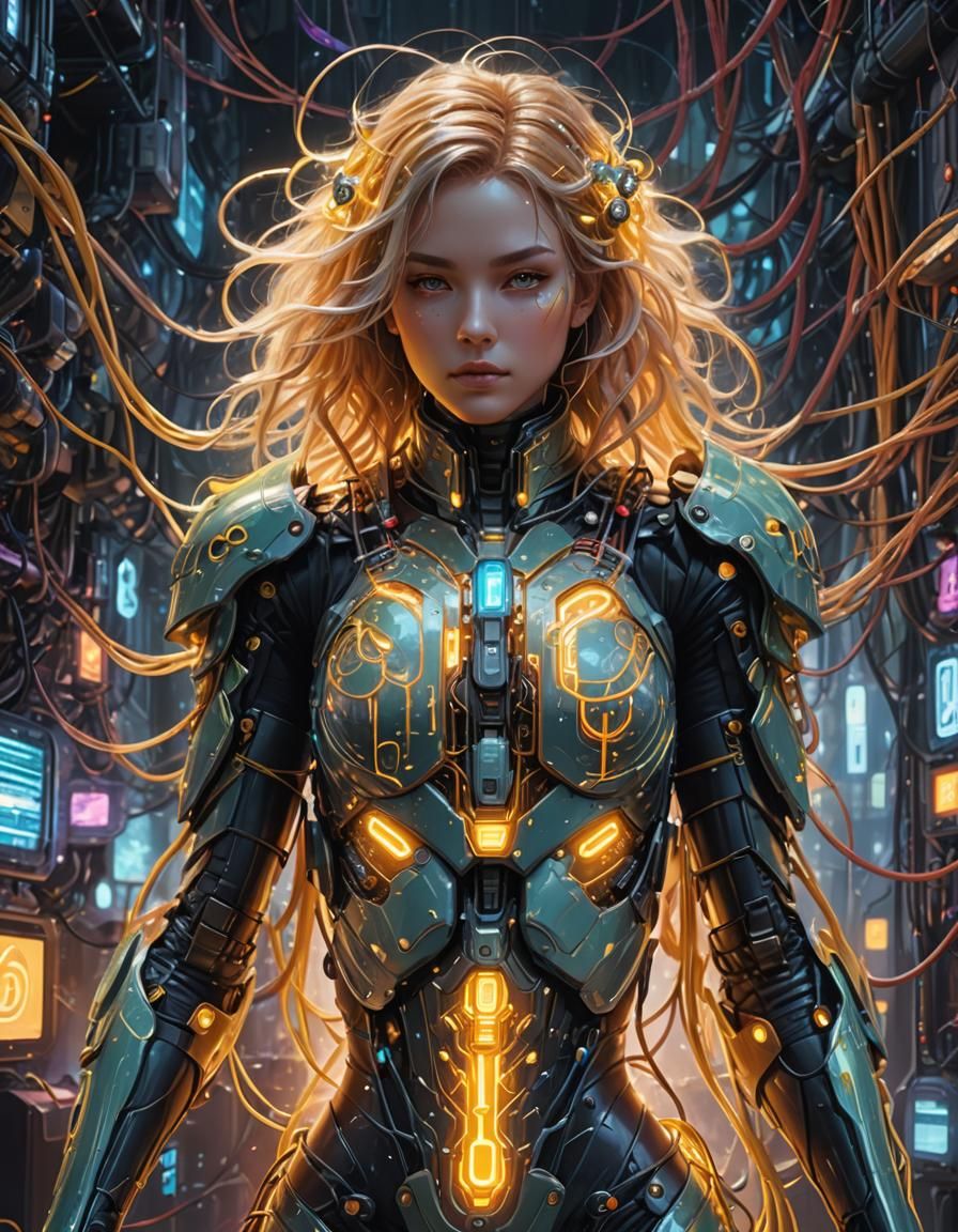 Anime Slime Girl in Tech Armor