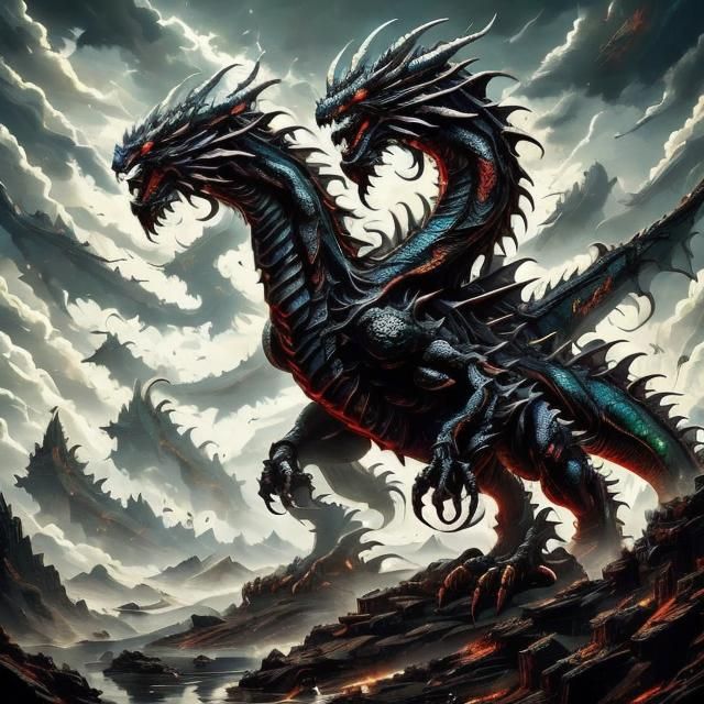 Massive Mech Dragon in Sci-Fi Style