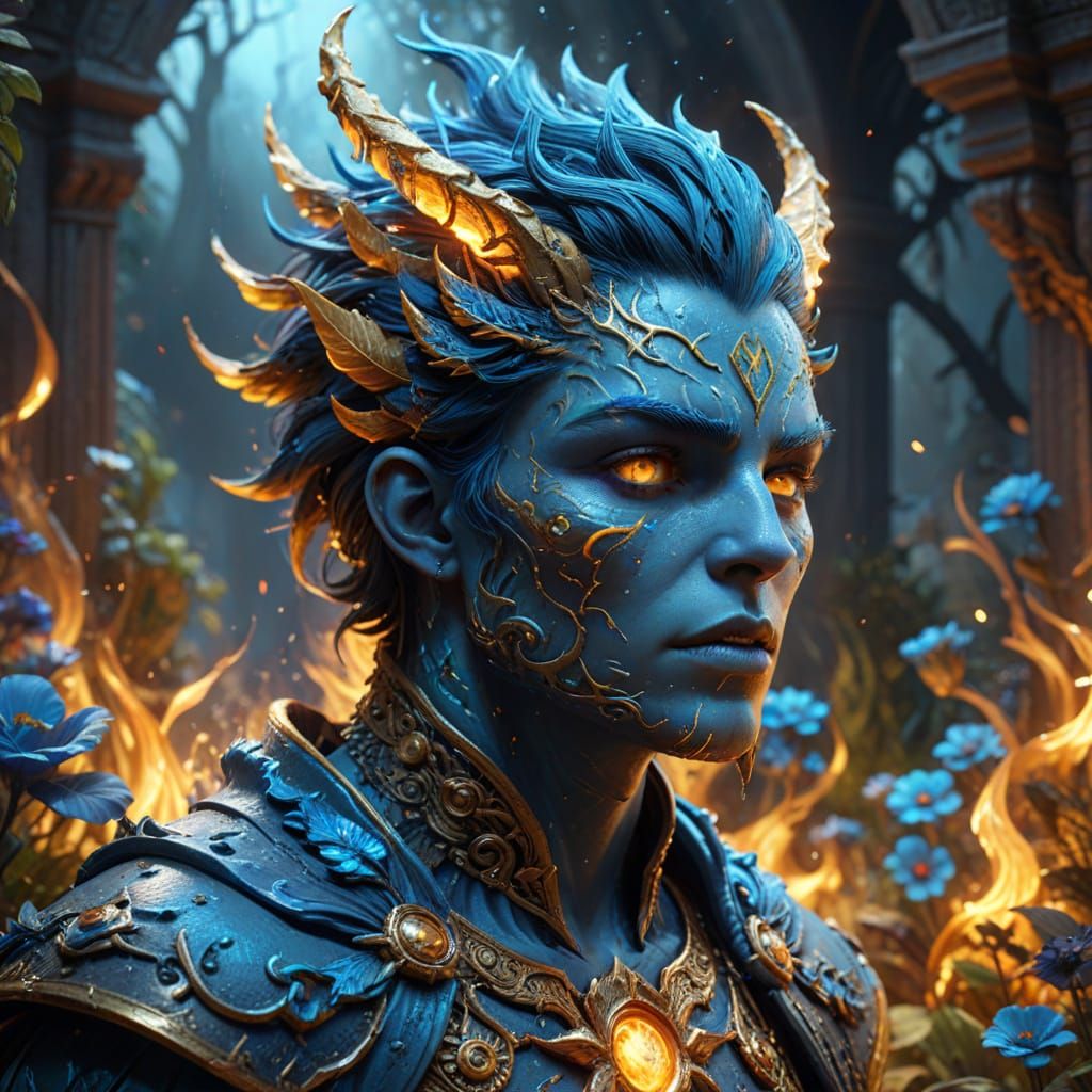 Blue Fire Ignites a Fantastical Love Scene