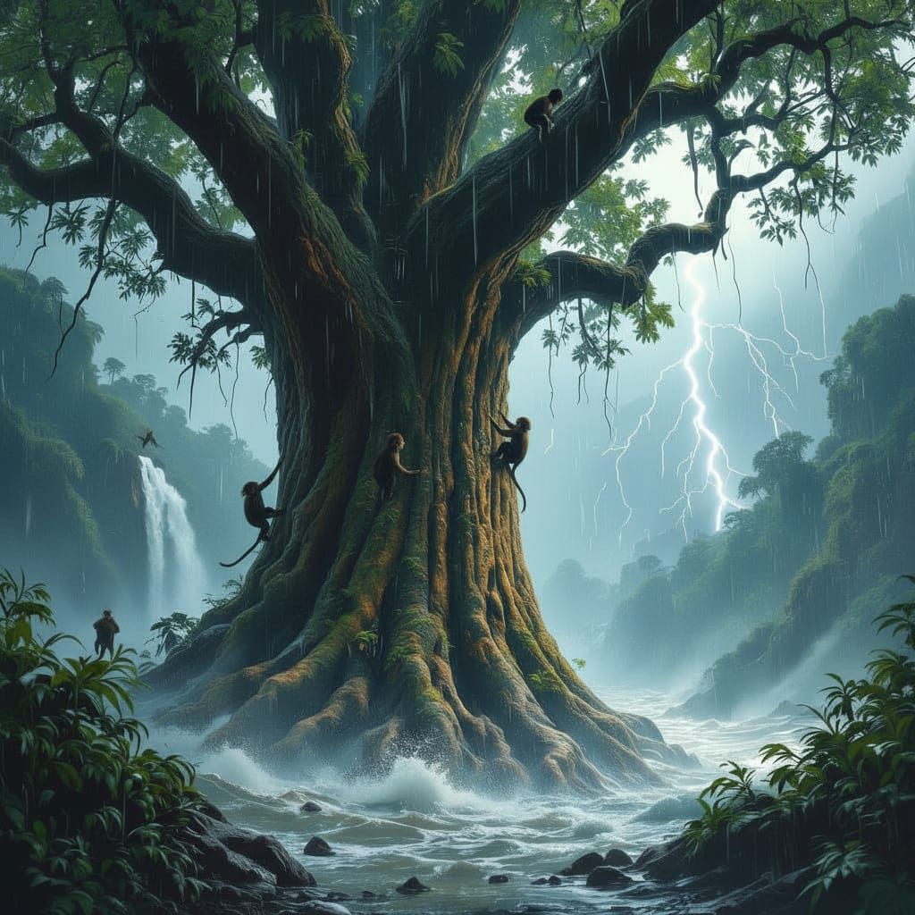 Violent Tropical Storm Ravages Rainforest in Dramatic HDR